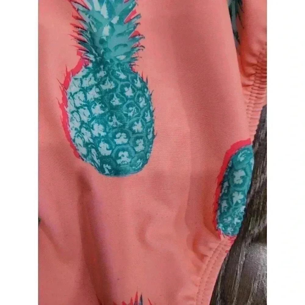 Old Navy pineapple‎ one piece swimsuit size 8 girls #4